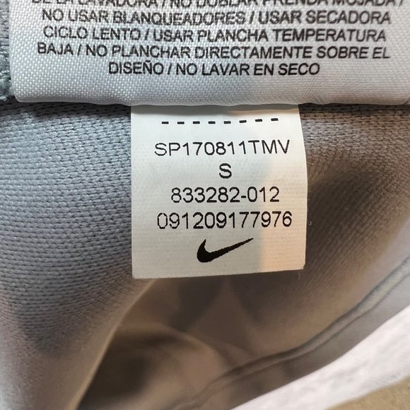 Nike Top Pullover Golf Dri Fit Mens Small Gray Logo 1/4 Zip Long Sleeve Shirt - Picture 11 of 11